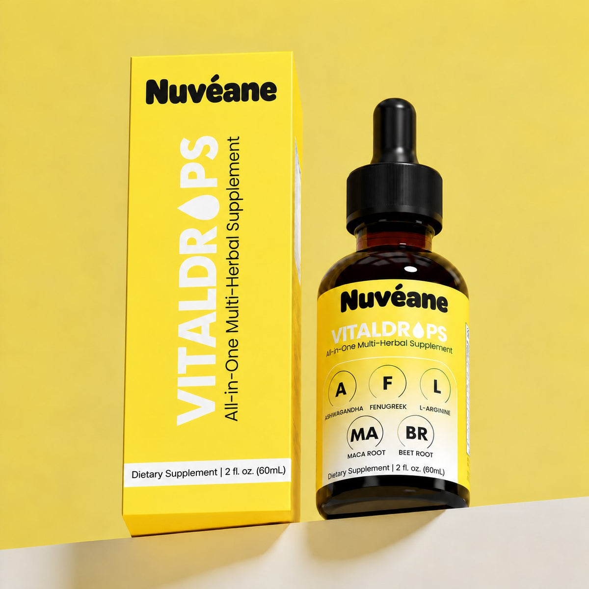 Nuveane VitalDrops bottle and box